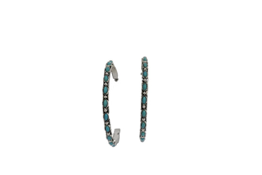 West & Co - Turquoise Penny Hoop Earrings