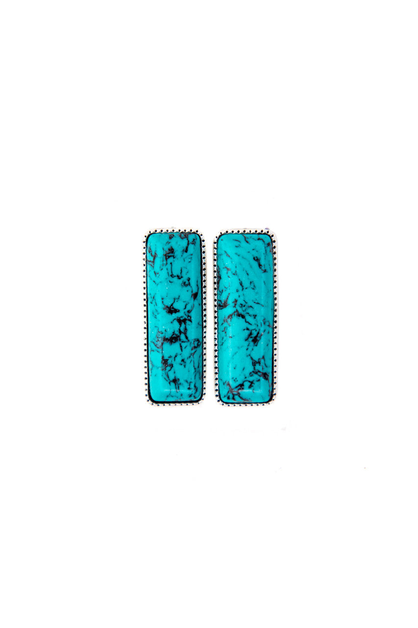 West & Co - Oakley Turquoise Bar Earrings