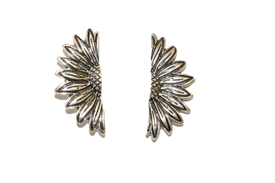 West & Co - Silver Sunflower Earrings