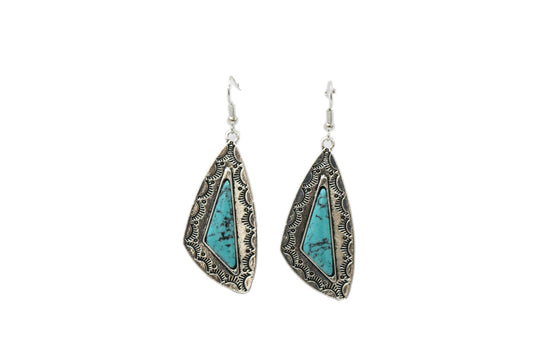 West & Co - Turquoise Triangular Earring