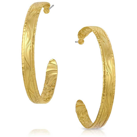 Montana Silversmith - Timeless Treasure Chiseled Hoop Earrings