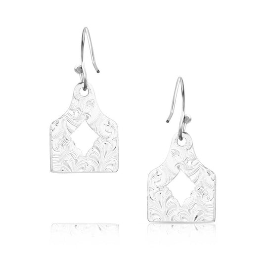 Montana Silversmith - Out West Cow Tag Earrings