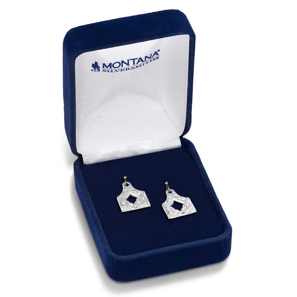 Montana Silversmith - Out West Cow Tag Earrings