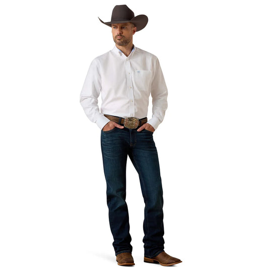 Ariat - Men's White Wrinkle Free Solid Shirt