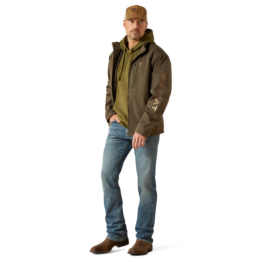 Ariat - Men's Logo Softshell Jacket Earth Green Heather