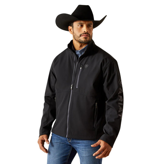 Ariat - Men's Logo Softshell Jacket Phantom/Grey Southwest