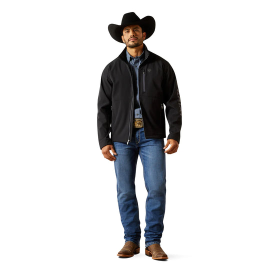 Ariat - Men's Logo Softshell Jacket Phantom/Grey Southwest