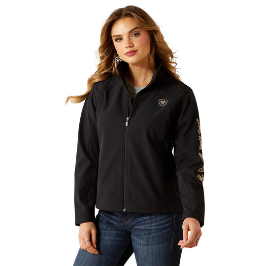 Ariat - Women's Logo Softshell Jacket Black/Southwest Minimal Print