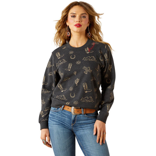 Ariat - Women's Essential Crew Sweatshirt Black Heather