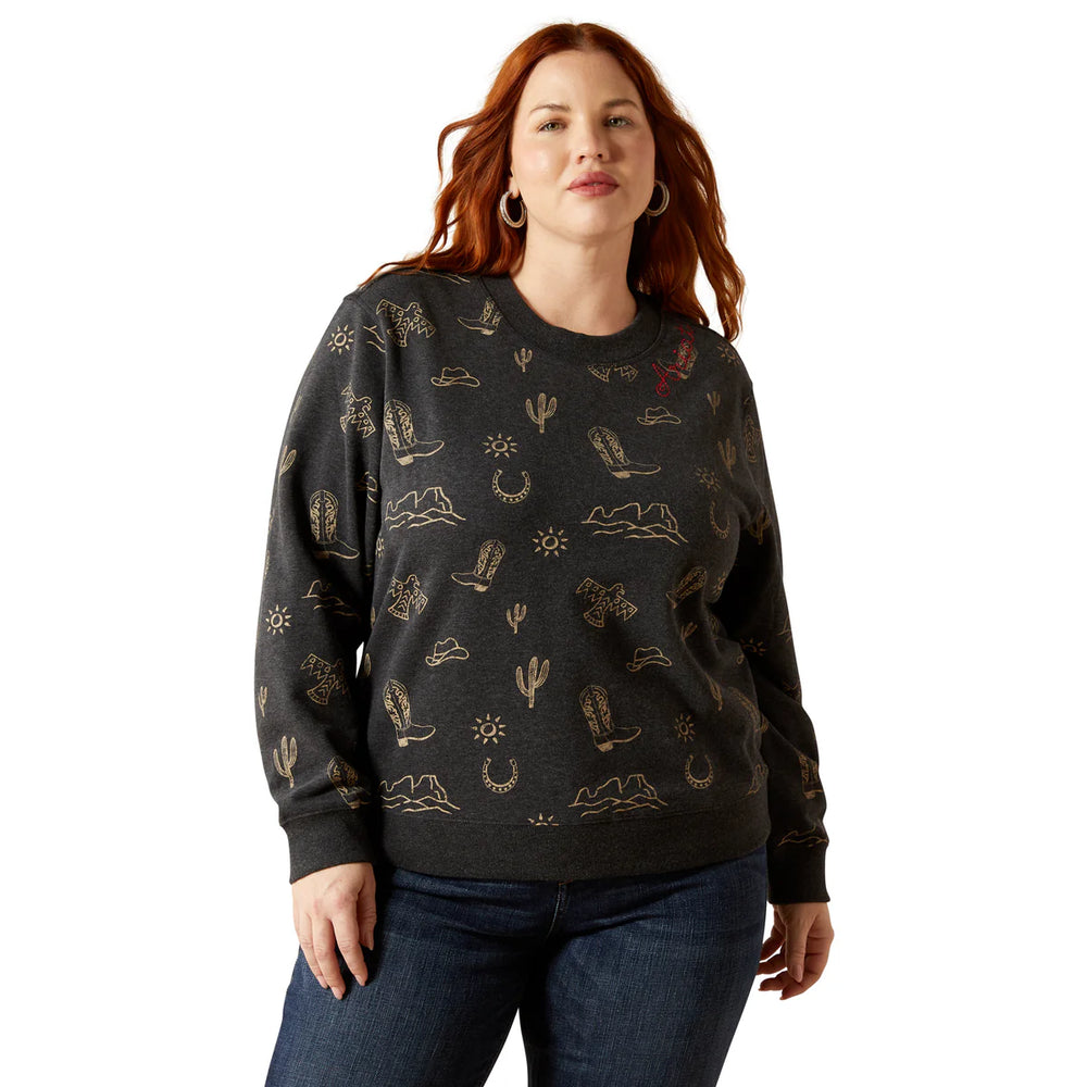 Ariat - Women's Essential Crew Sweatshirt Black Heather