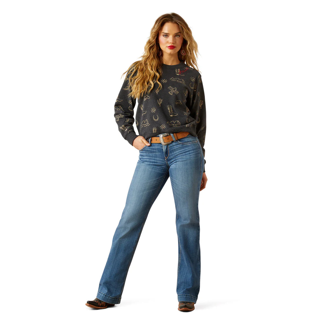 Ariat - Women's Essential Crew Sweatshirt Black Heather