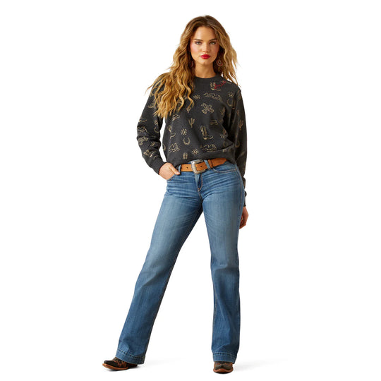 Ariat - Women's Essential Crew Sweatshirt Black Heather