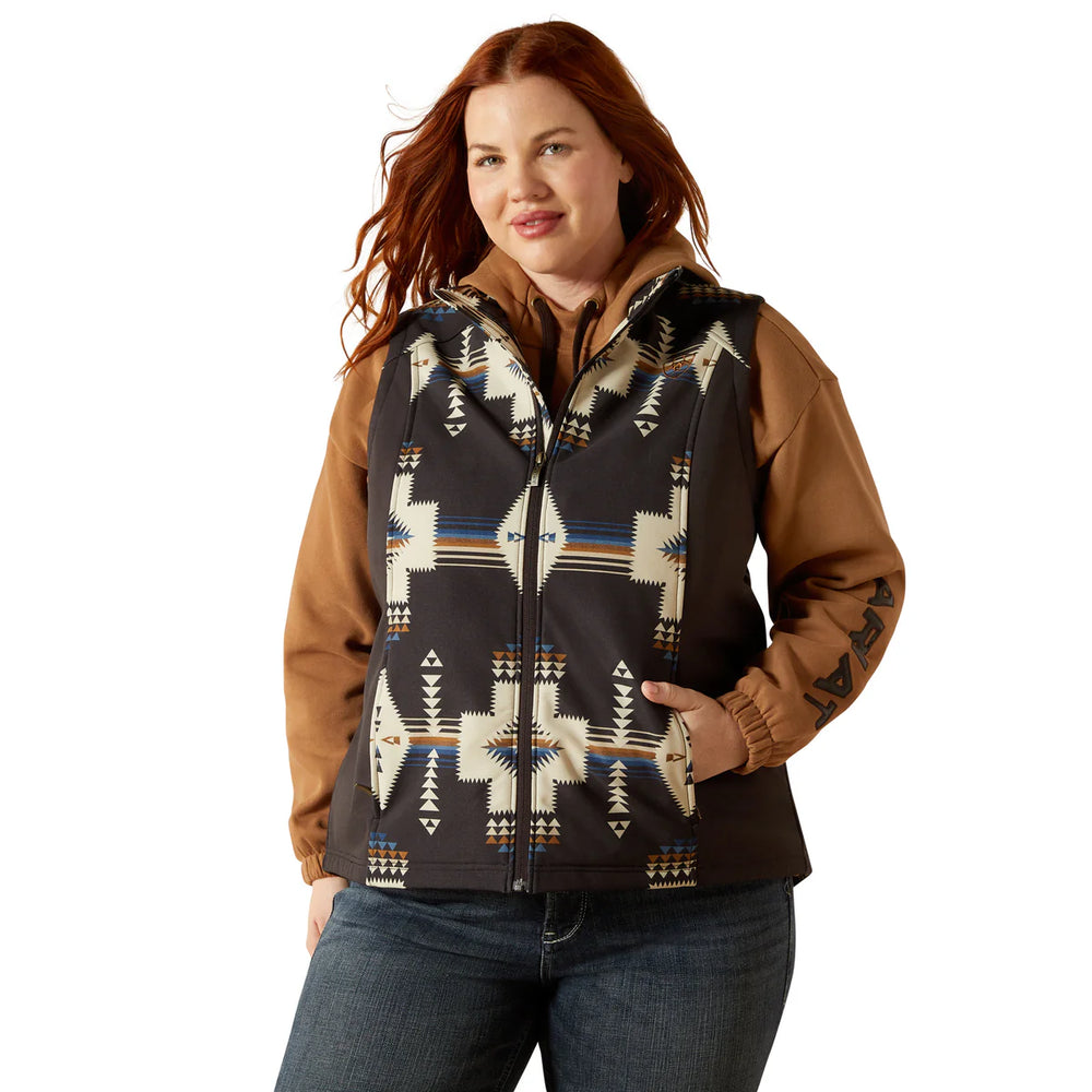 Ariat - Women's Logo Softshell Print Vest Thornstone