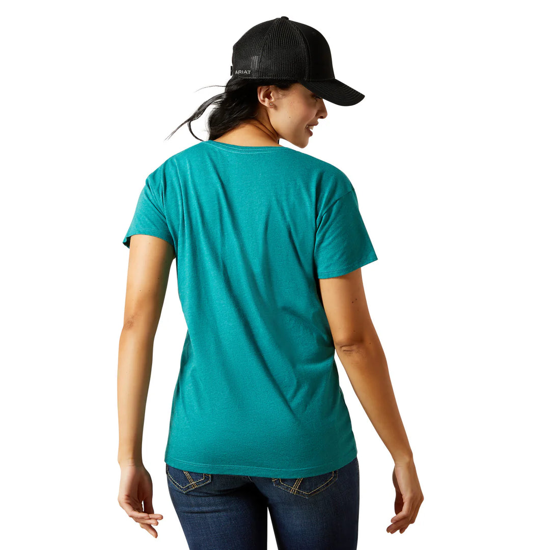 Ariat - Womens Teal Green SW Brand Lockup T-Shirt