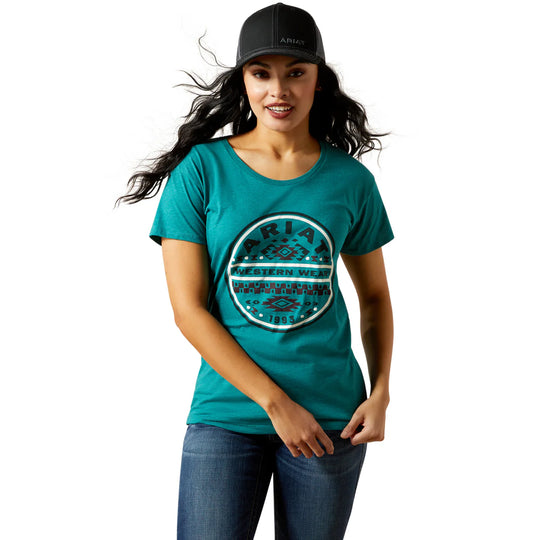 Ariat - Womens Teal Green SW Brand Lockup T-Shirt