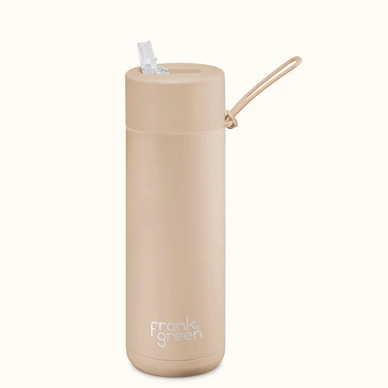 Frank Green - 20oz Reusable Bottle Straw Lid Soft Stone