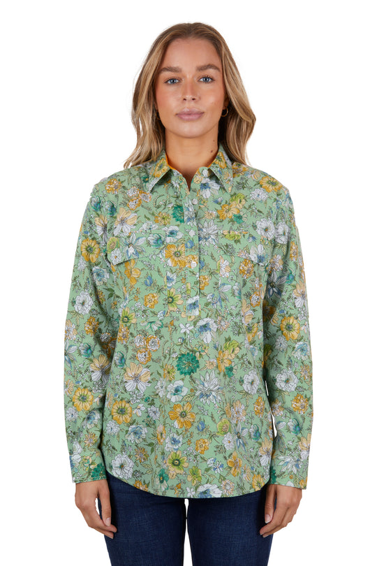 Hardslog - Womens Sage L/S Work Shirt