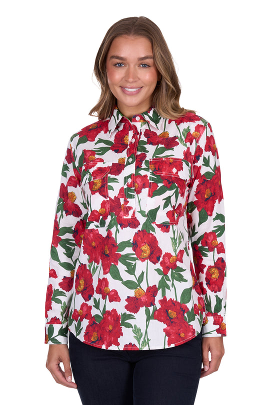 Hardslog - Womens Zoe Red Shirt