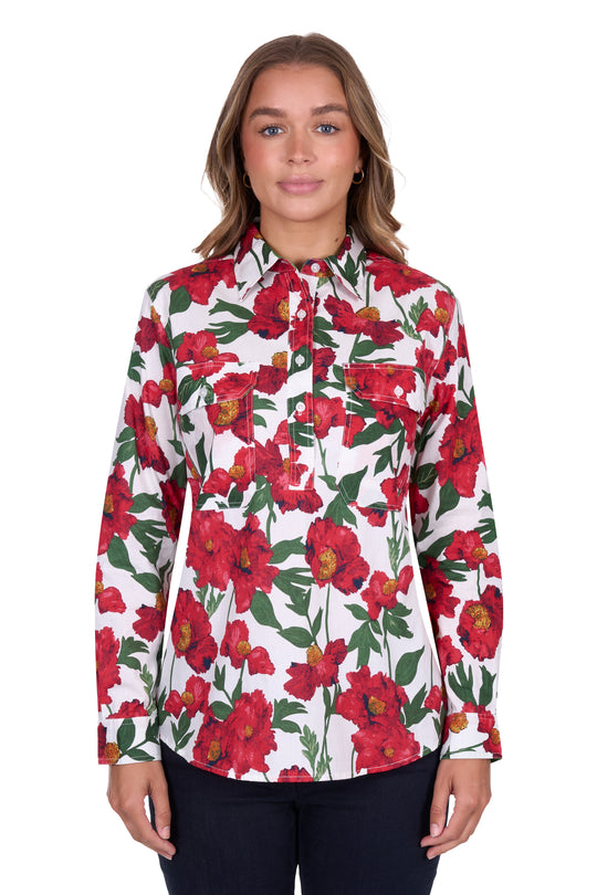 Hardslog - Womens Zoe Red Shirt