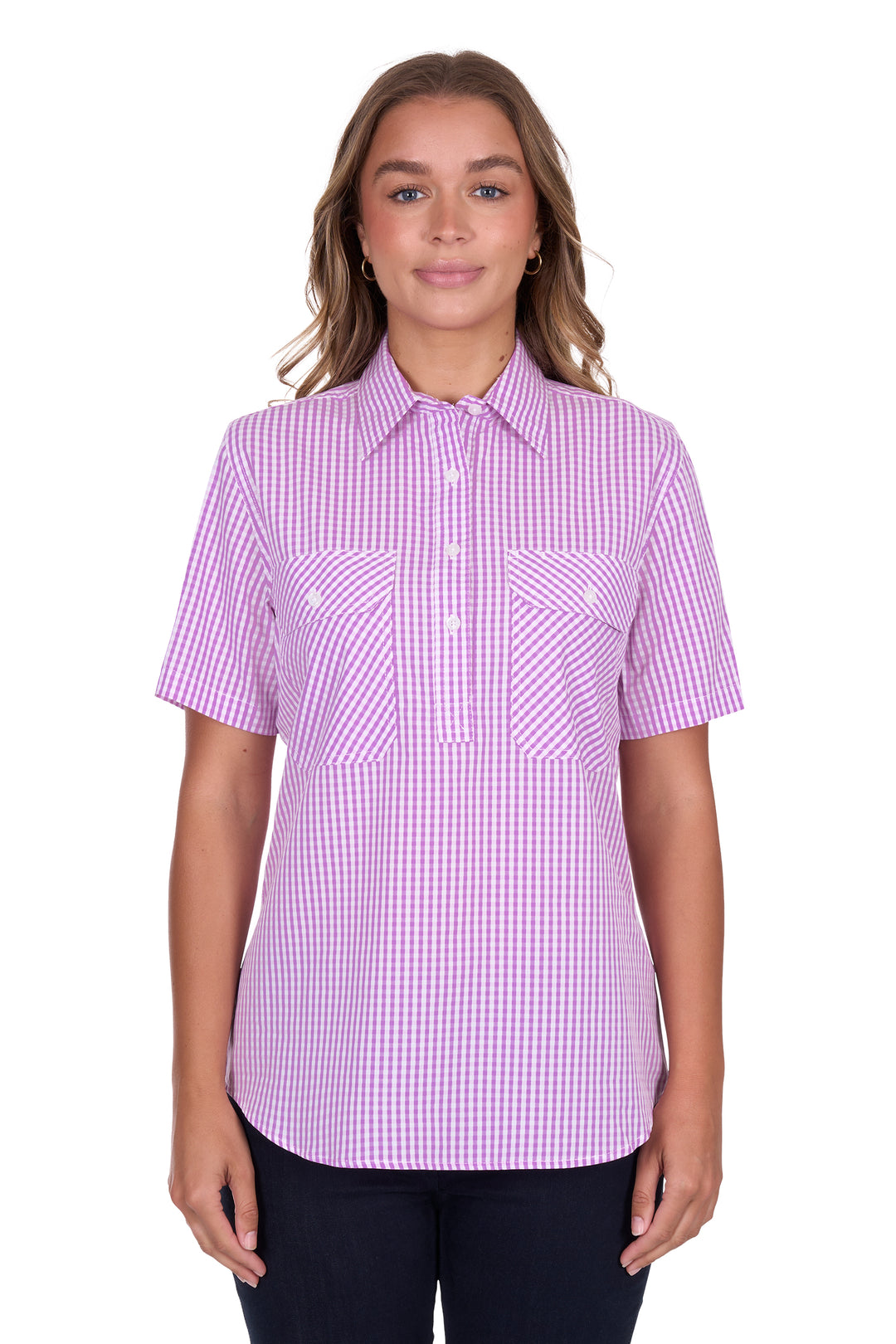 Hardslog - Womens Pink Grace Short Sleeve Shirt