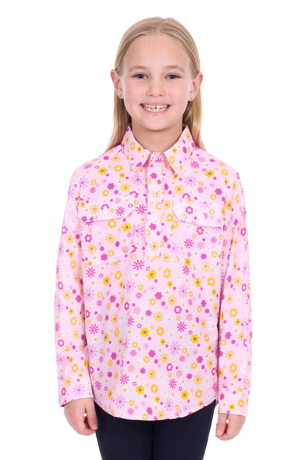 Hard Slog - Kid's Daisy 1/2 PLKT LS Shirt