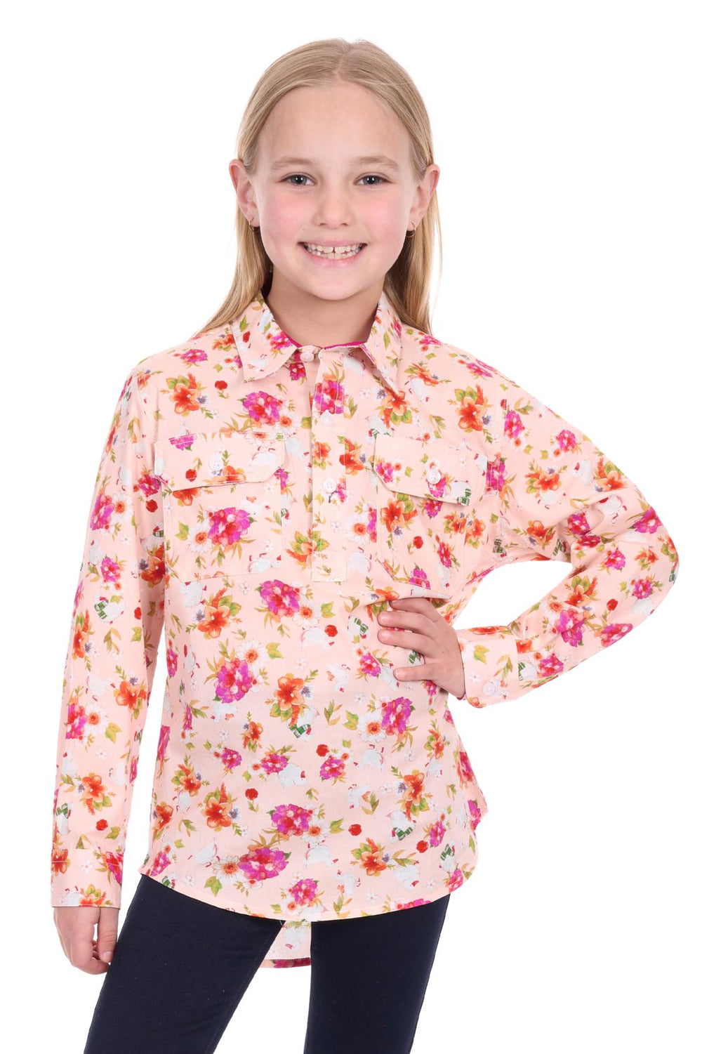 Hard Slog - Kid's Lily 1/2 PLKT LS Shirt