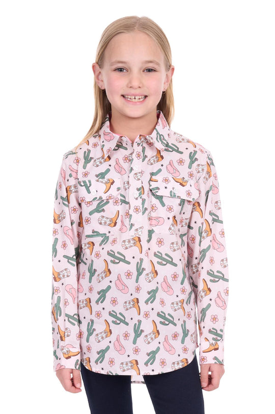 Hard Slog - Kid's Cleo 1/2 PLKT LS Shirt