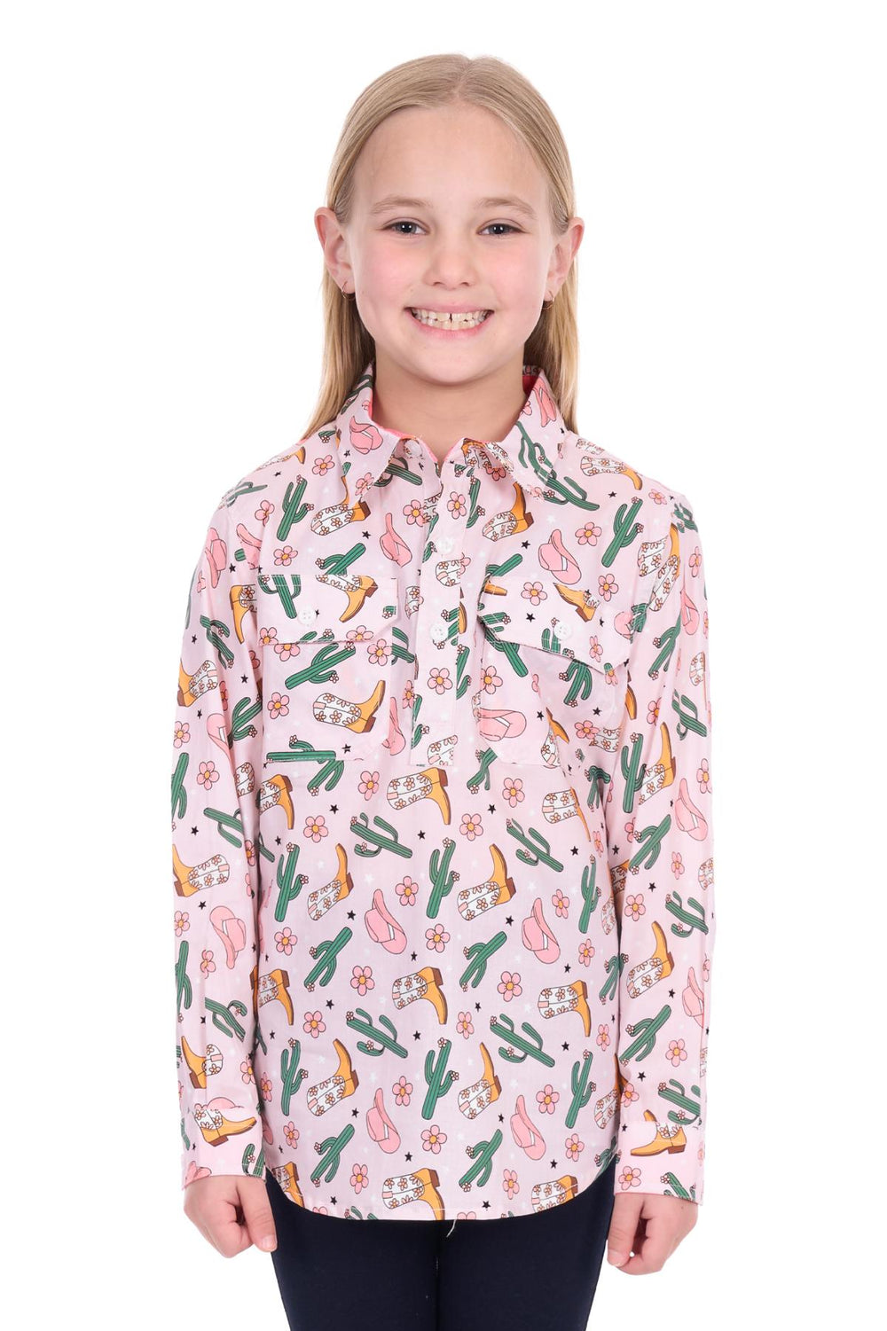Hard Slog - Kid's Cleo 1/2 PLKT LS Shirt