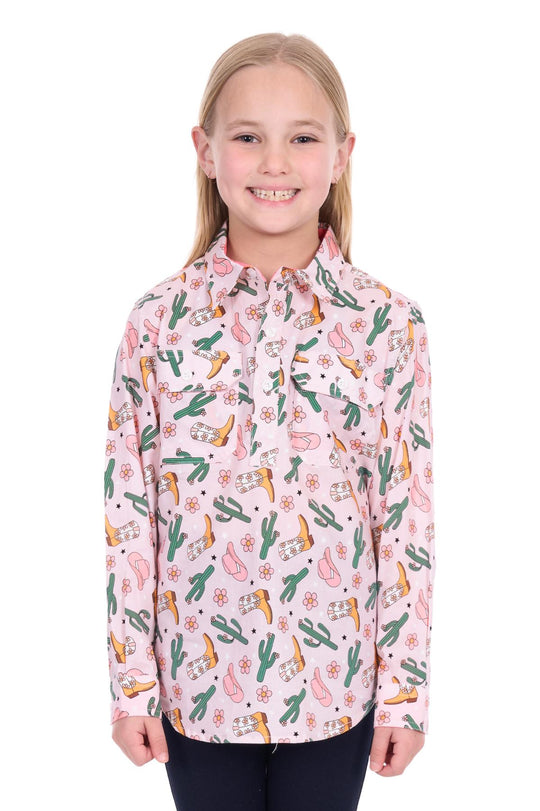 Hard Slog - Kid's Cleo 1/2 PLKT LS Shirt
