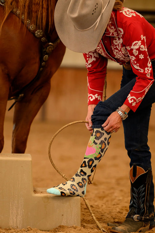 Lucky Chuck - Lucky Leopard Diva Performance Socks