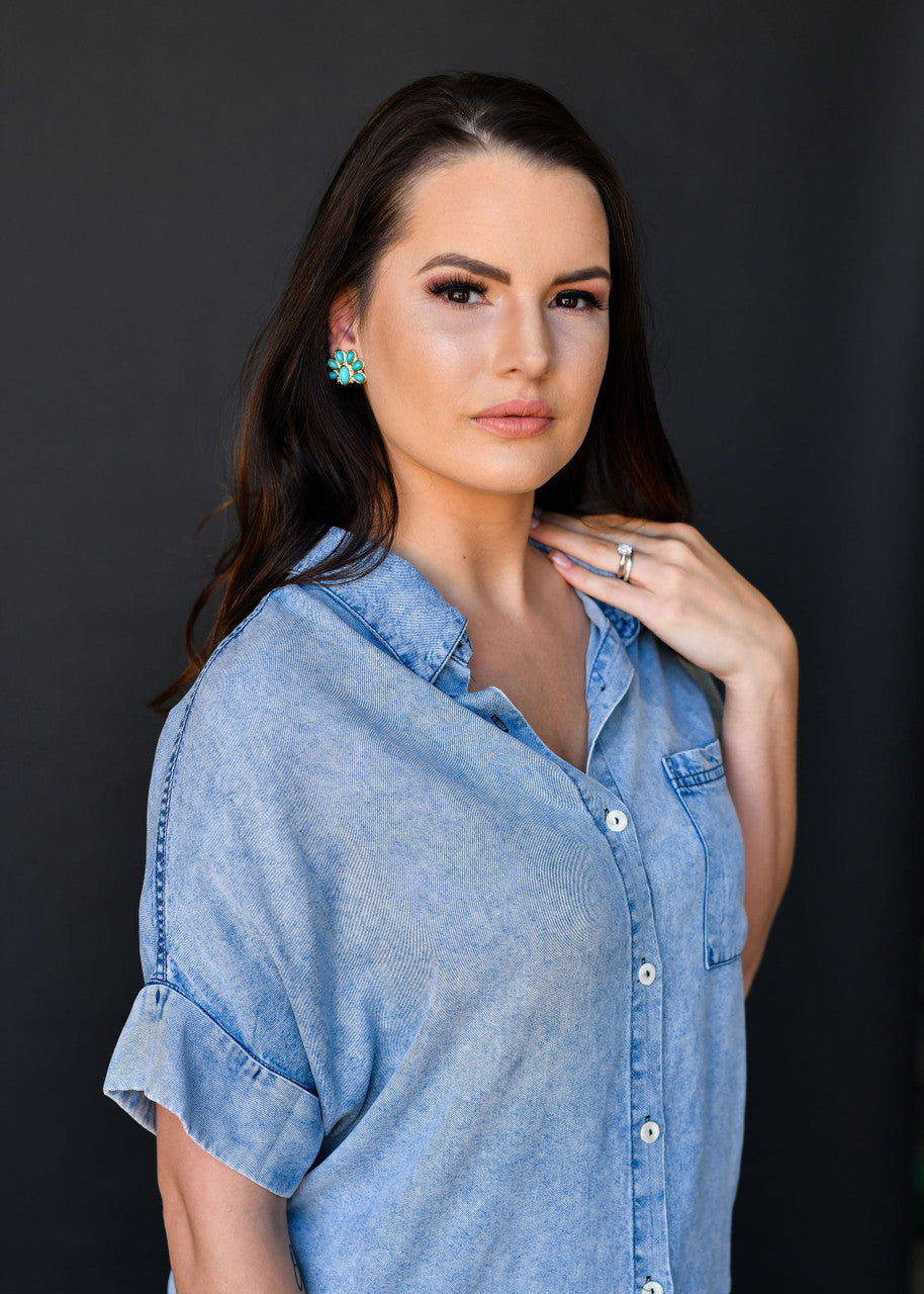 West & Co - Coraline Turquoise Earrings