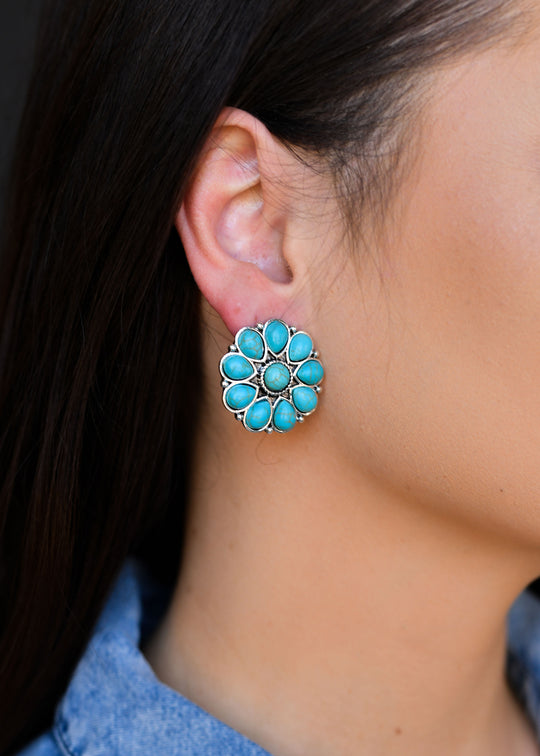 West & Co - Turquoise Cluster May Earrings