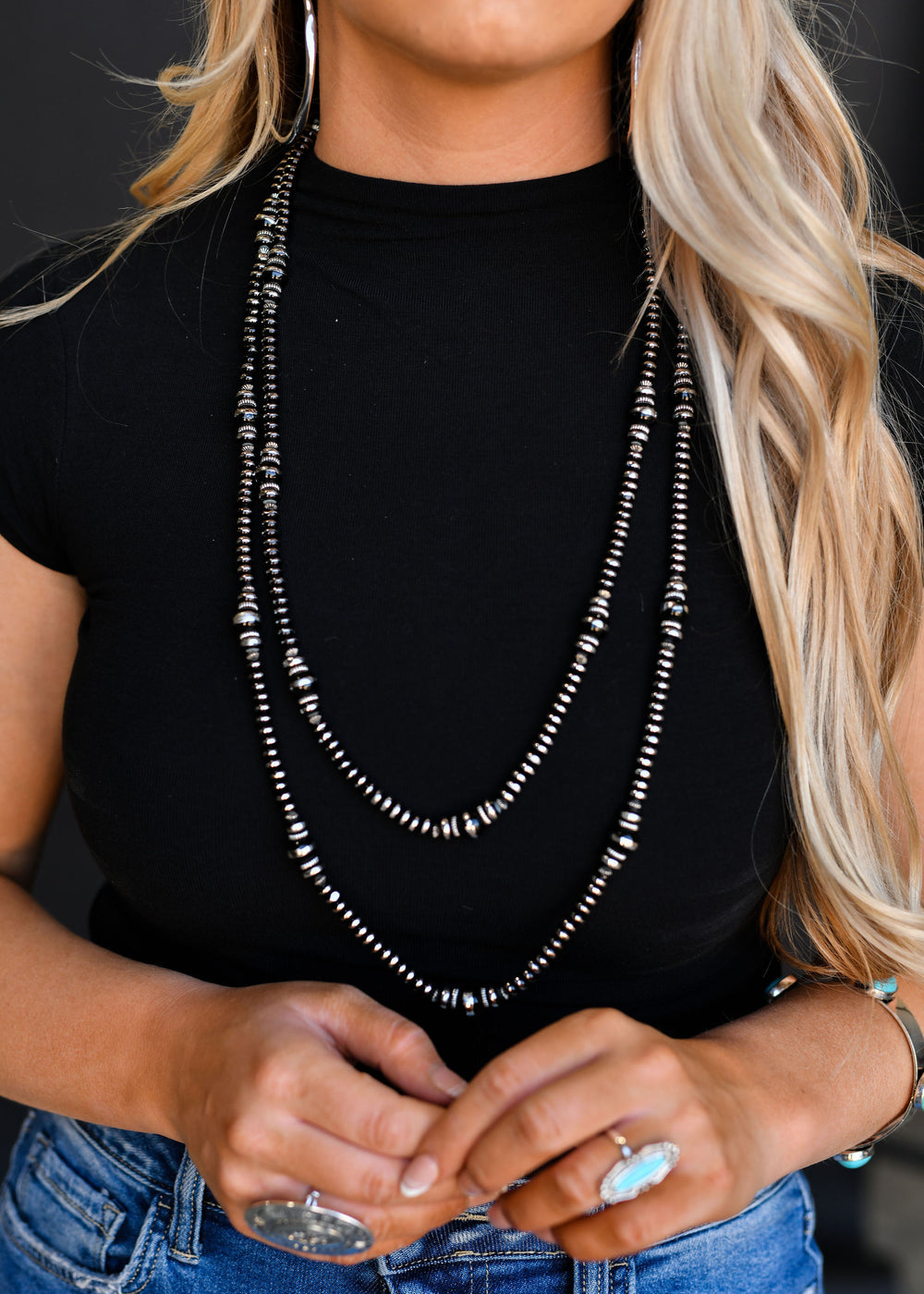 West & Co - Double Navajo Pearl Necklace