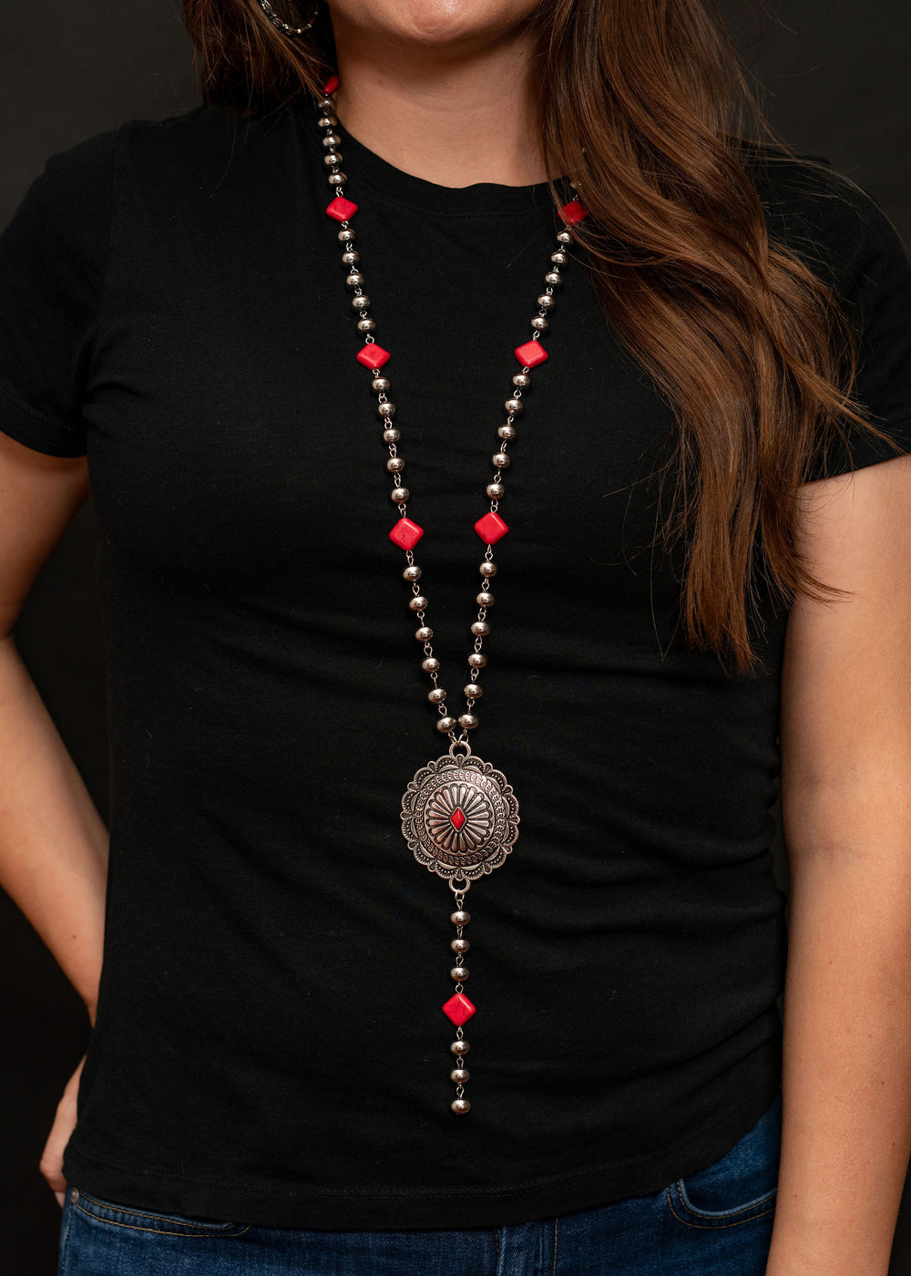 West & Co - Red Diamond Dolly Necklace