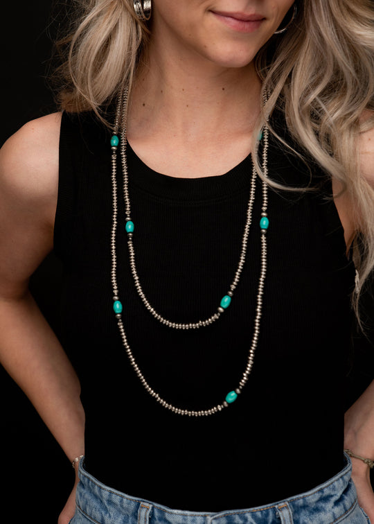 West & Co - Turquoise Bella Bead Necklace