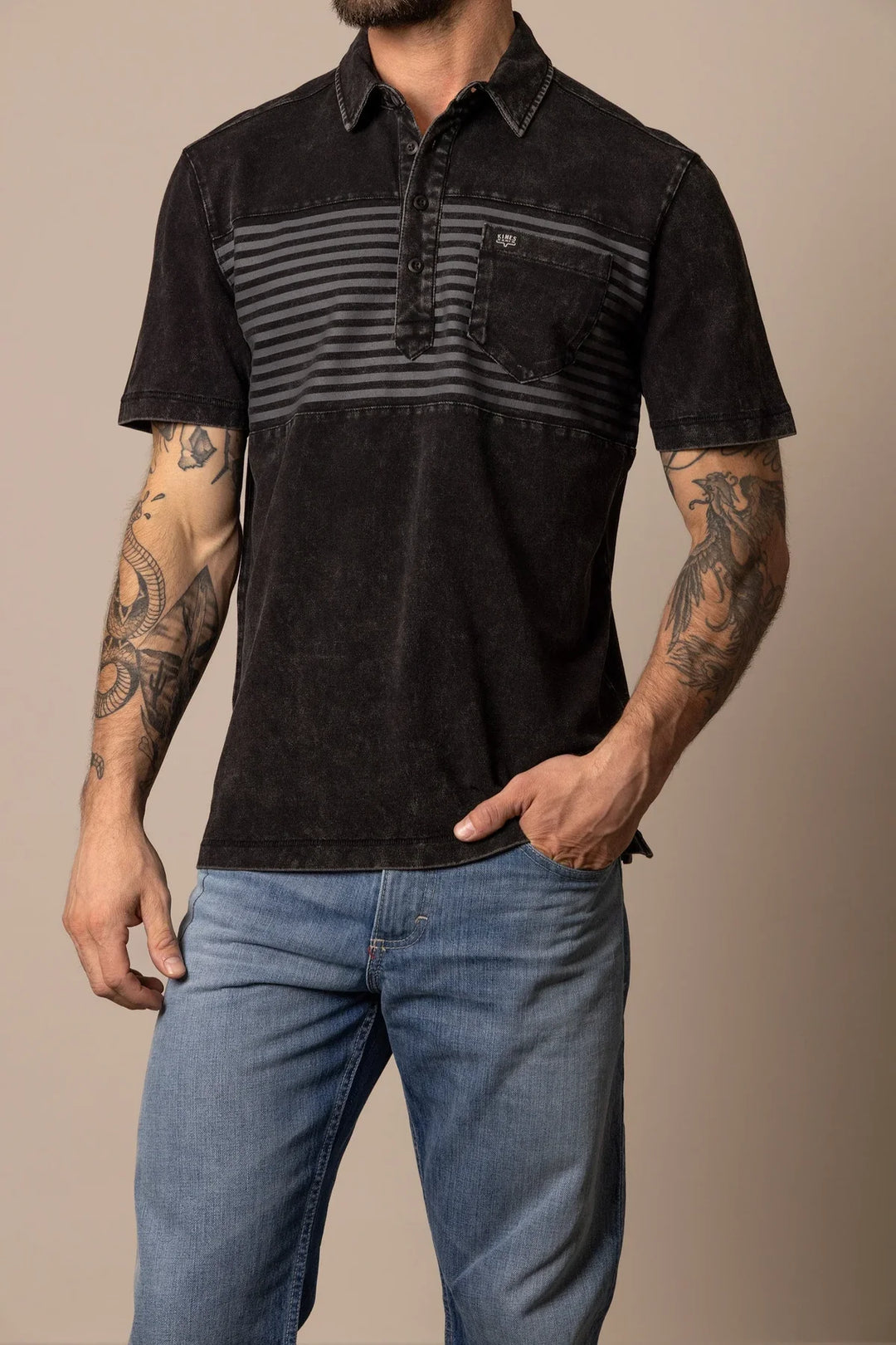 Kimes Ranch - Men's Holbrook Polo Black