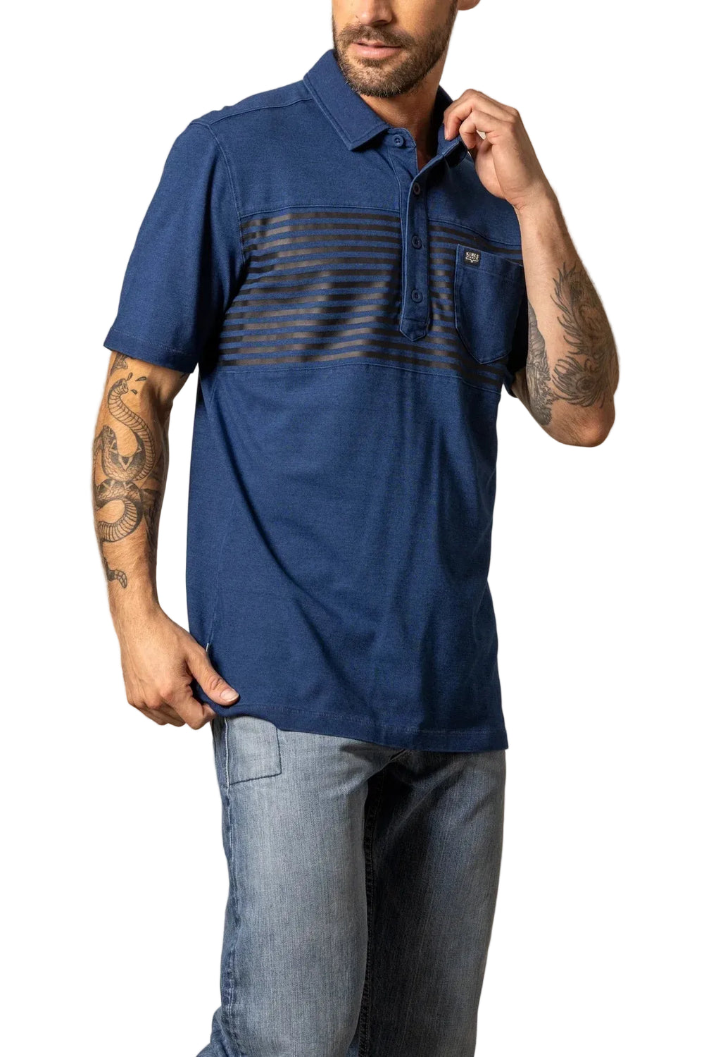 Kimes Ranch - Men's Holbrook Polo Indigo