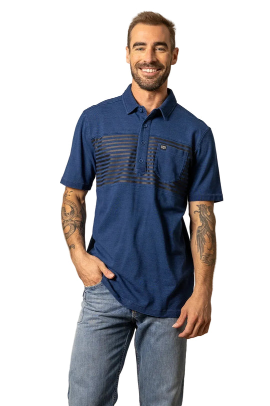 Kimes Ranch - Men's Holbrook Polo Indigo