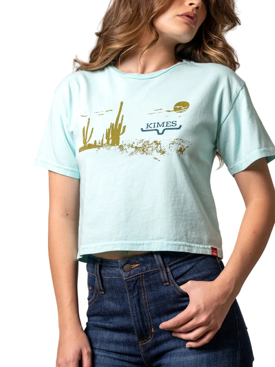 Kimes Ranch - Womens Horizon West Mint Cropped Tee