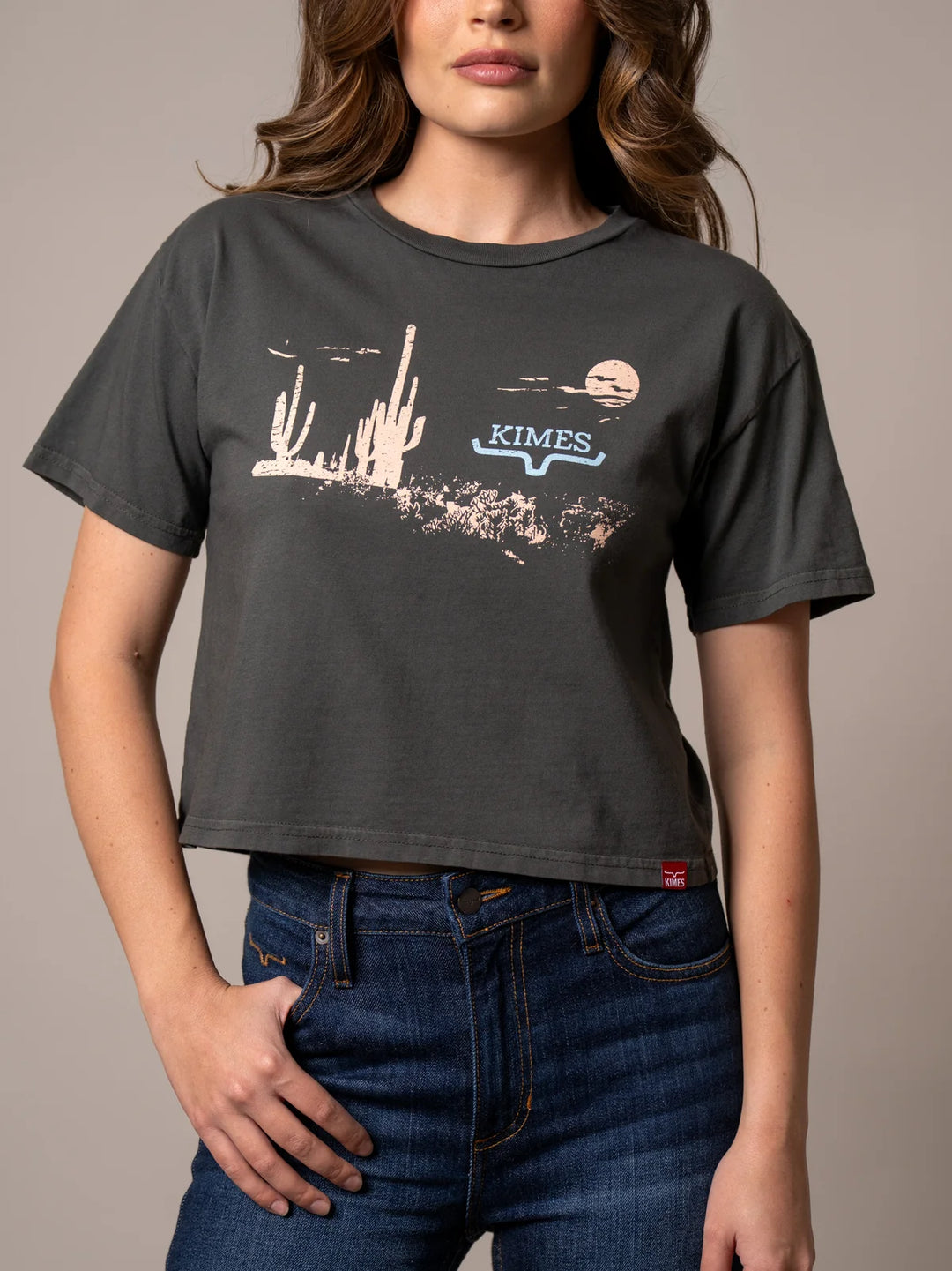 Kimes Ranch - Womens Horizon West Pepper Cropped Tee