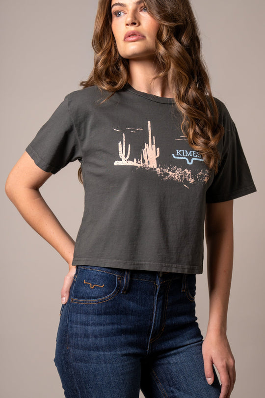Kimes Ranch - Womens Horizon West Pepper Cropped Tee