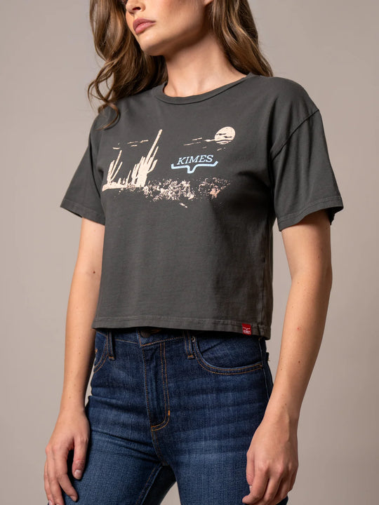 Kimes Ranch - Womens Horizon West Pepper Cropped Tee