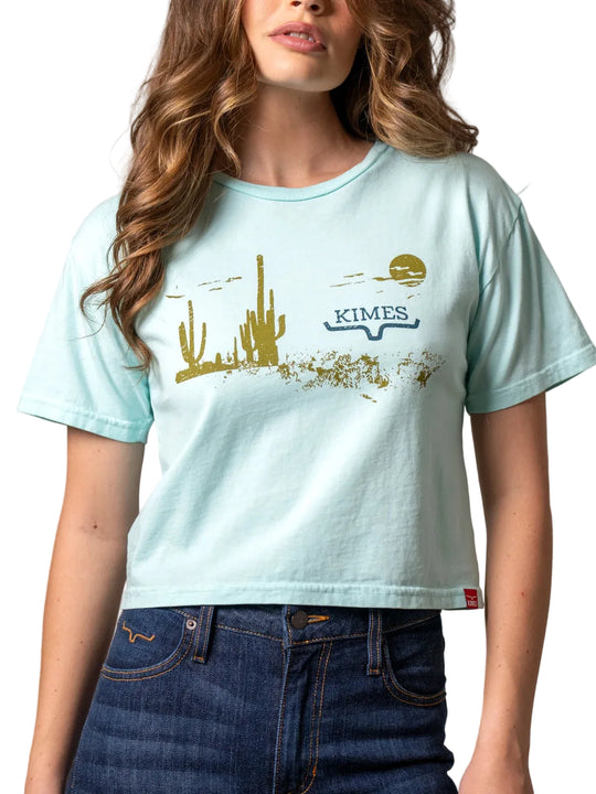 Kimes Ranch - Womens Horizon West Mint Cropped Tee