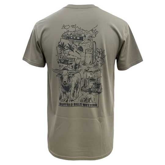 BBWS - Mens Sand NT Map Tee