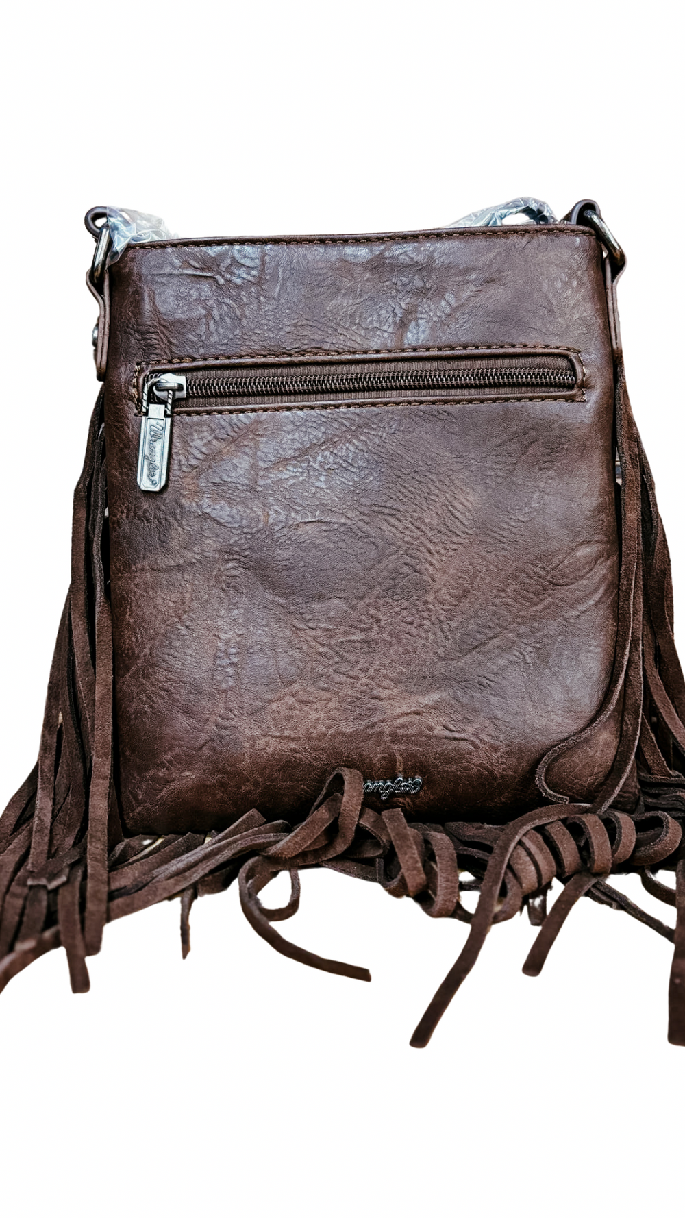 Wrangler - Chocolate Fringe Pocket Crossbody Bag