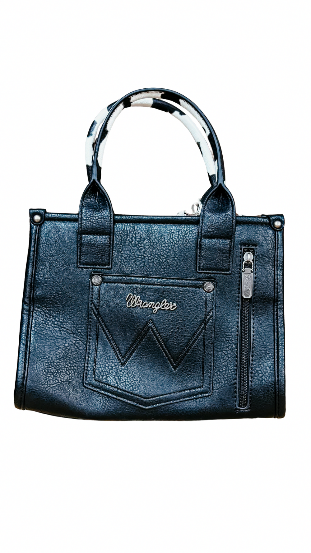 Wrangler - Cowhide Black Crossbody Handbag