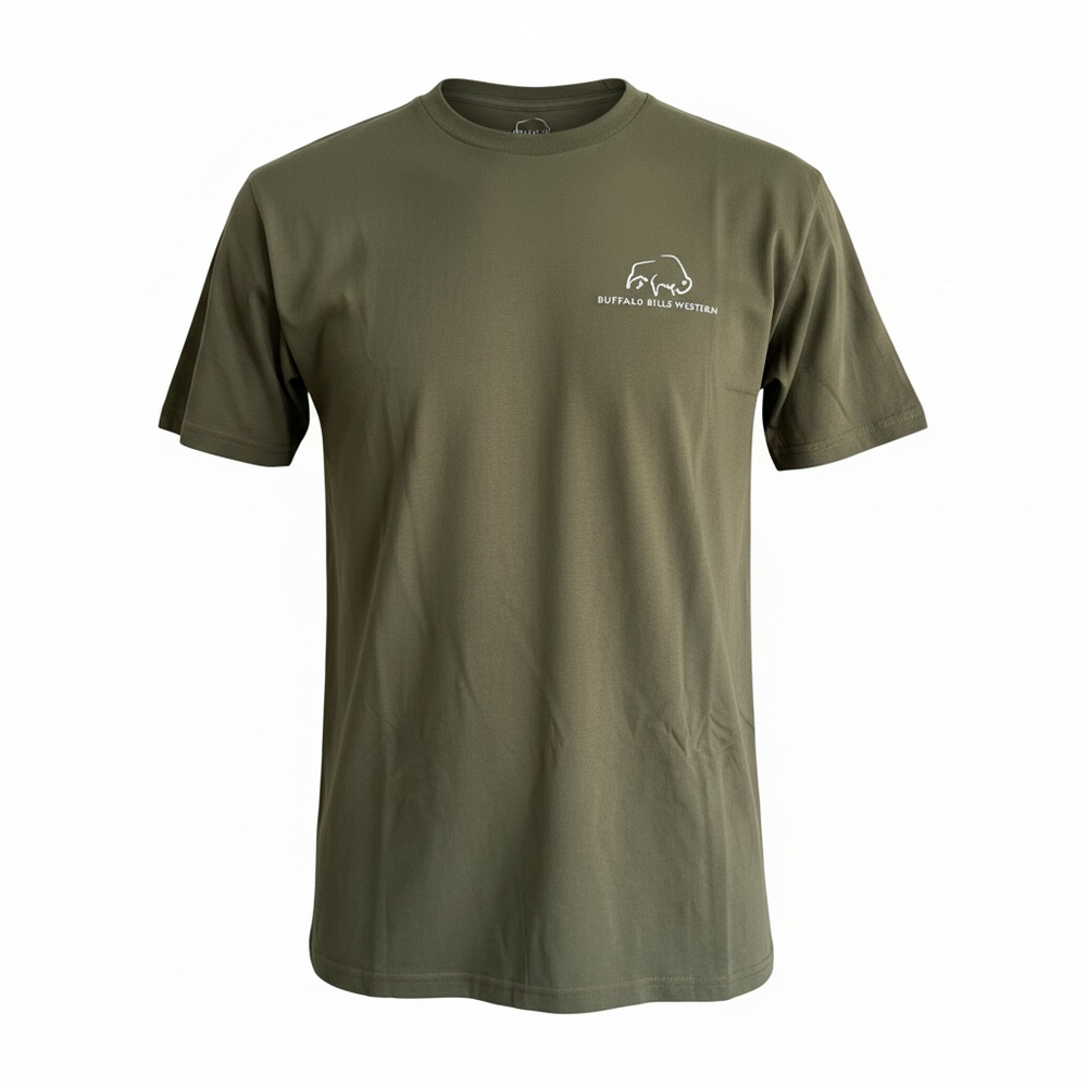 BBWS - Mens Army Green NT Logo Tee