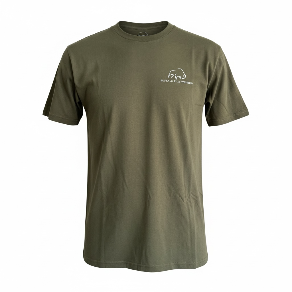BBWS - Mens Army Green NT Logo Tee