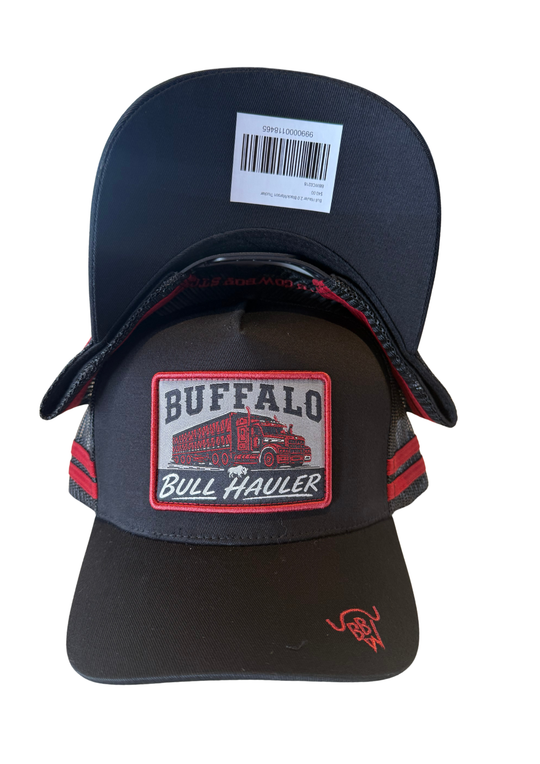 BBWS - Black/Maroon Bull Hauler 2.0 Patch Cap