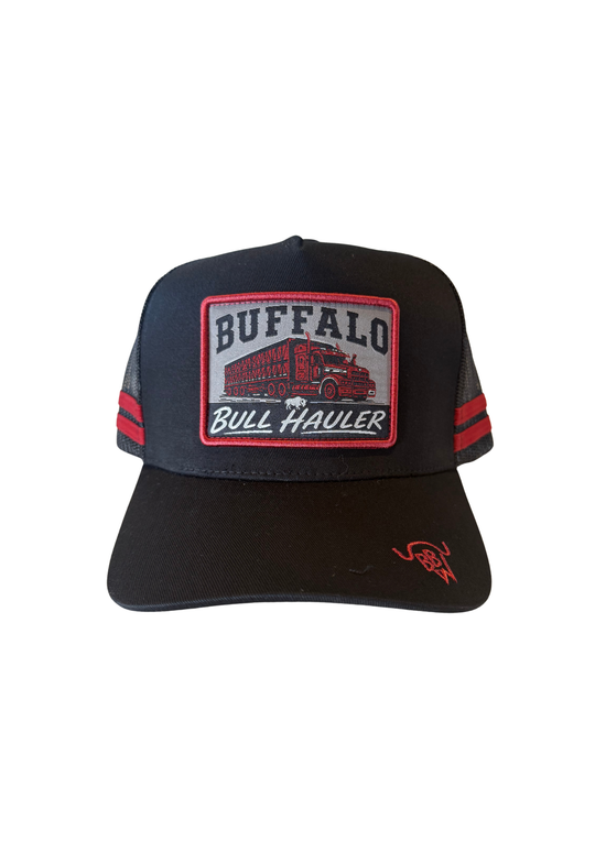 BBWS - Black/Maroon Bull Hauler 2.0 Patch Cap